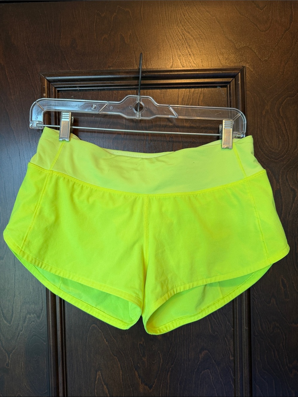 lululemon athletica Hotty Hot Neon Yellow Women's Lined Shorts